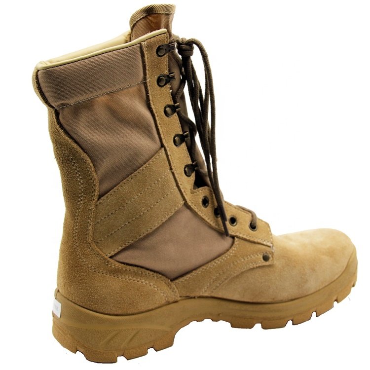 Tawny suede boots thick bottom lace up outdoor round toe high top short boots work boots tide