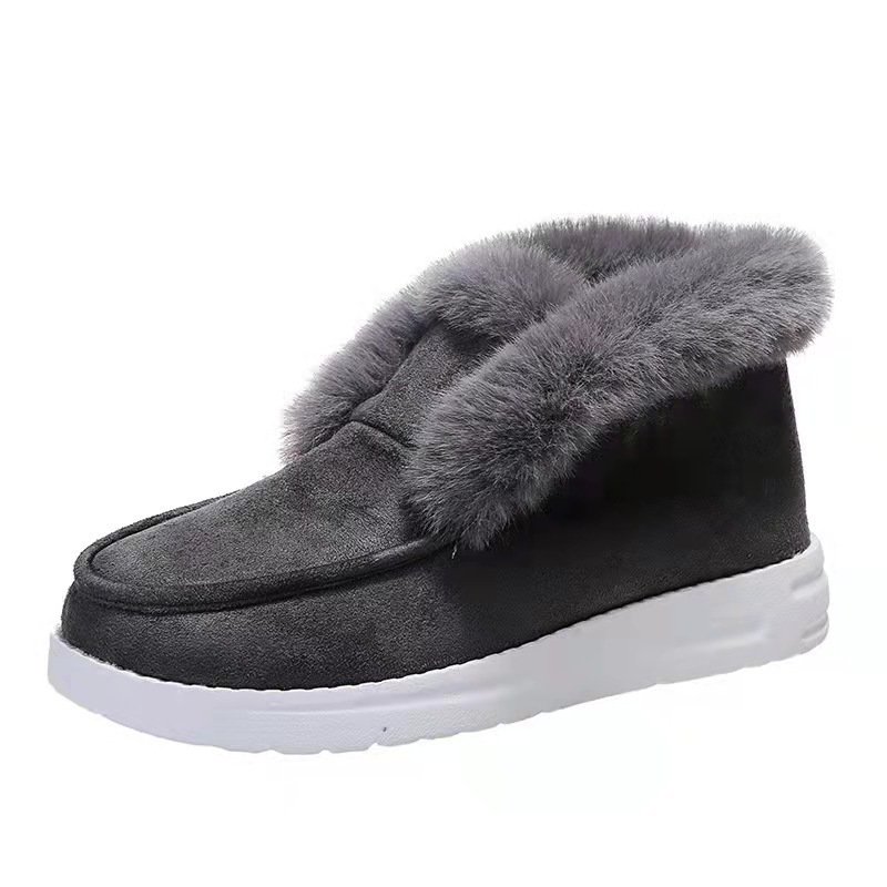 Winter Fur Fabric Ankle Shoes Warm Comfortable And Breathable Women's Snow Boots