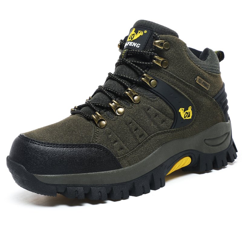 Autumn Winter Hiking Shoes Men Outdoor Casual Sneakers Boys Non-slip High Top Trekking Climbing Boots