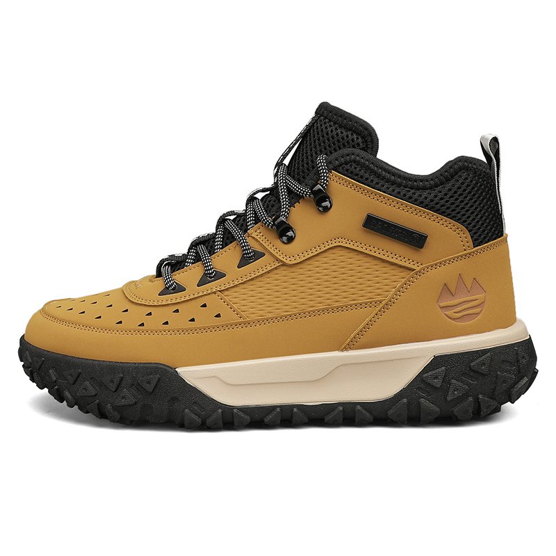 high quality new men's pu luxury boots shoes low price fashion design brand outdoor shoes hiker customize sports cheap factory