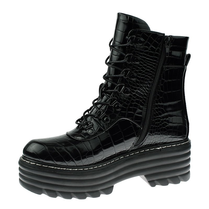 ladies stylish waterproof motorcycle western platform boots shoes for women