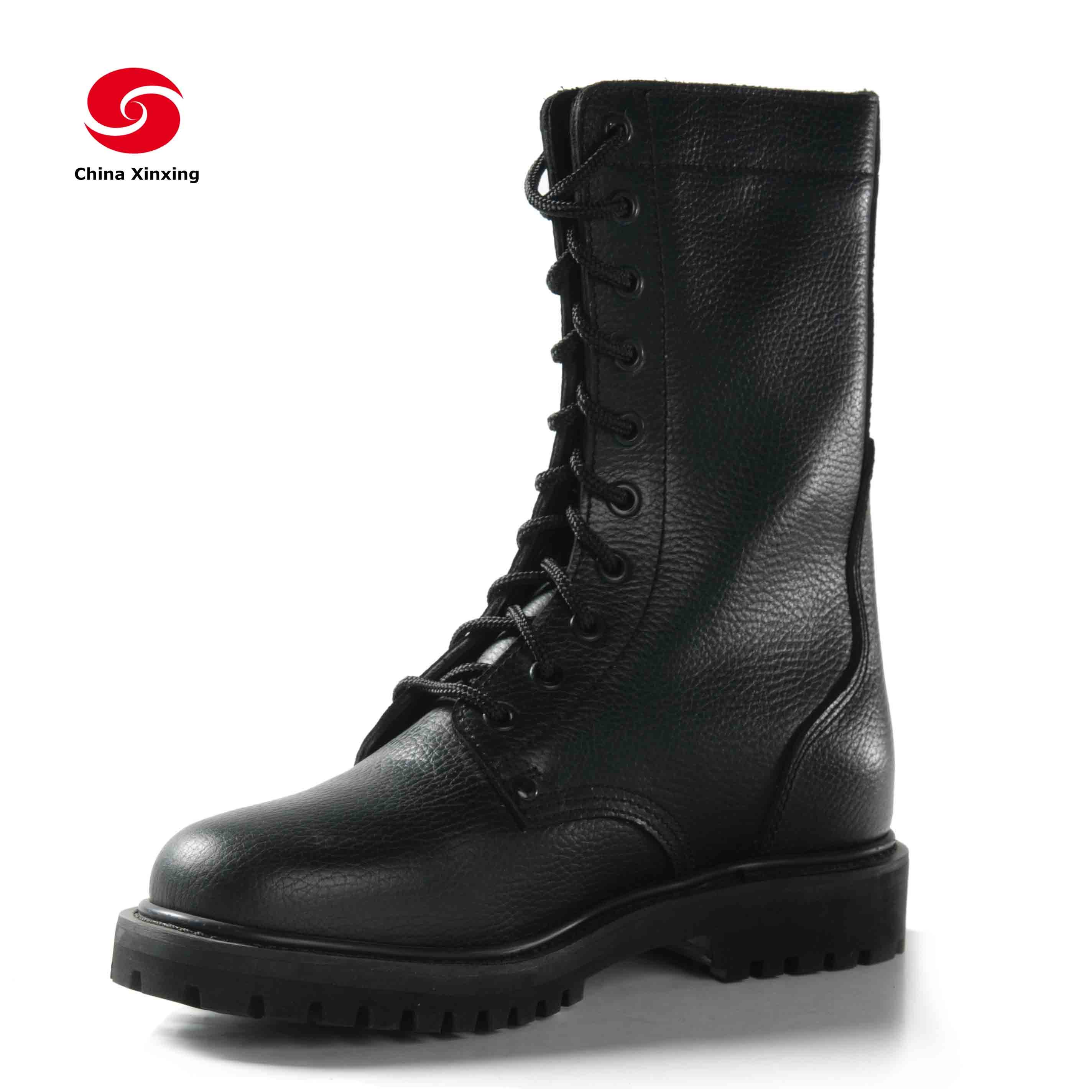 Unisex Male Female Hiking Climbing Heavy Duty Black Tactical Leather Boots