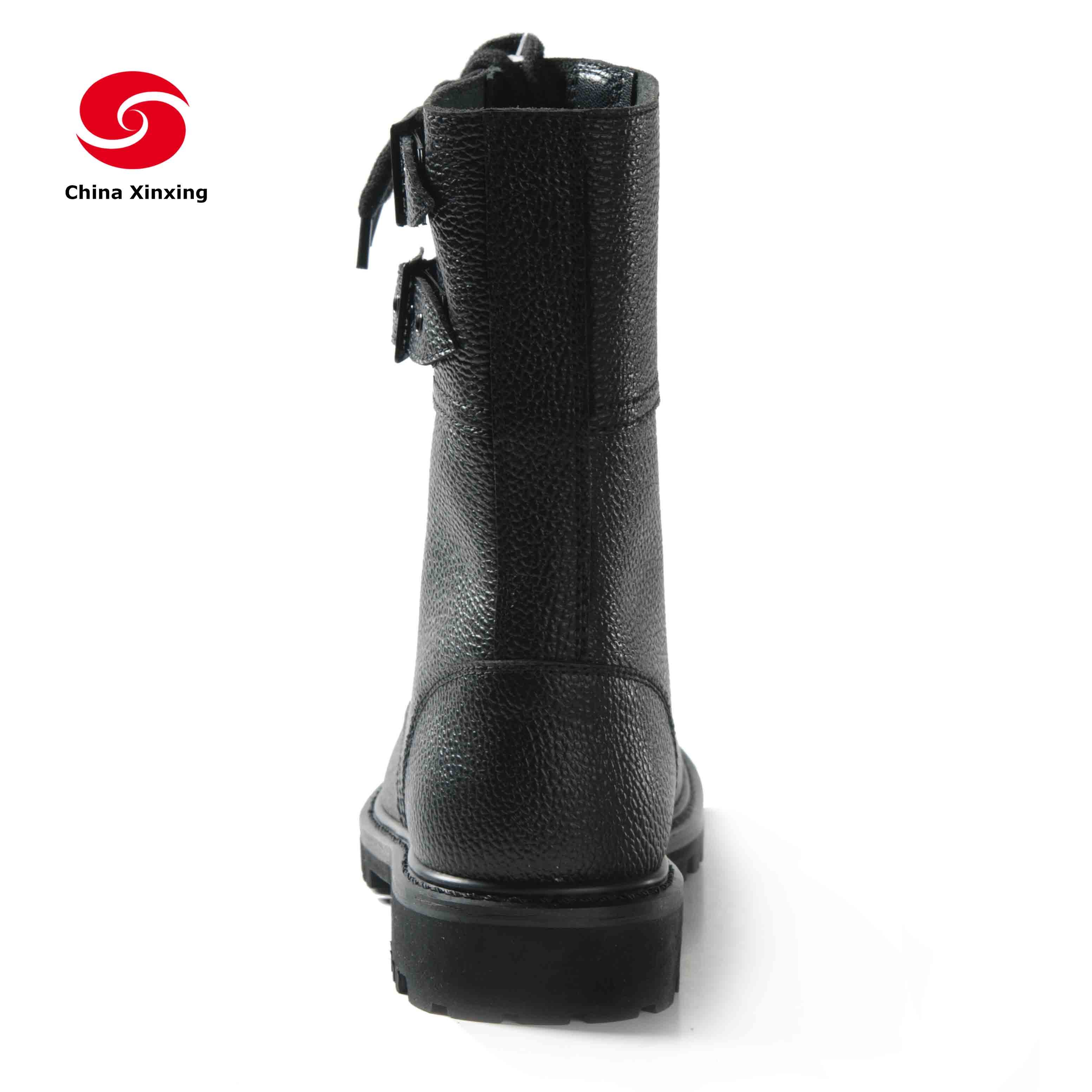 Unisex Male Female Hiking Climbing Heavy Duty Black Tactical Leather Boots