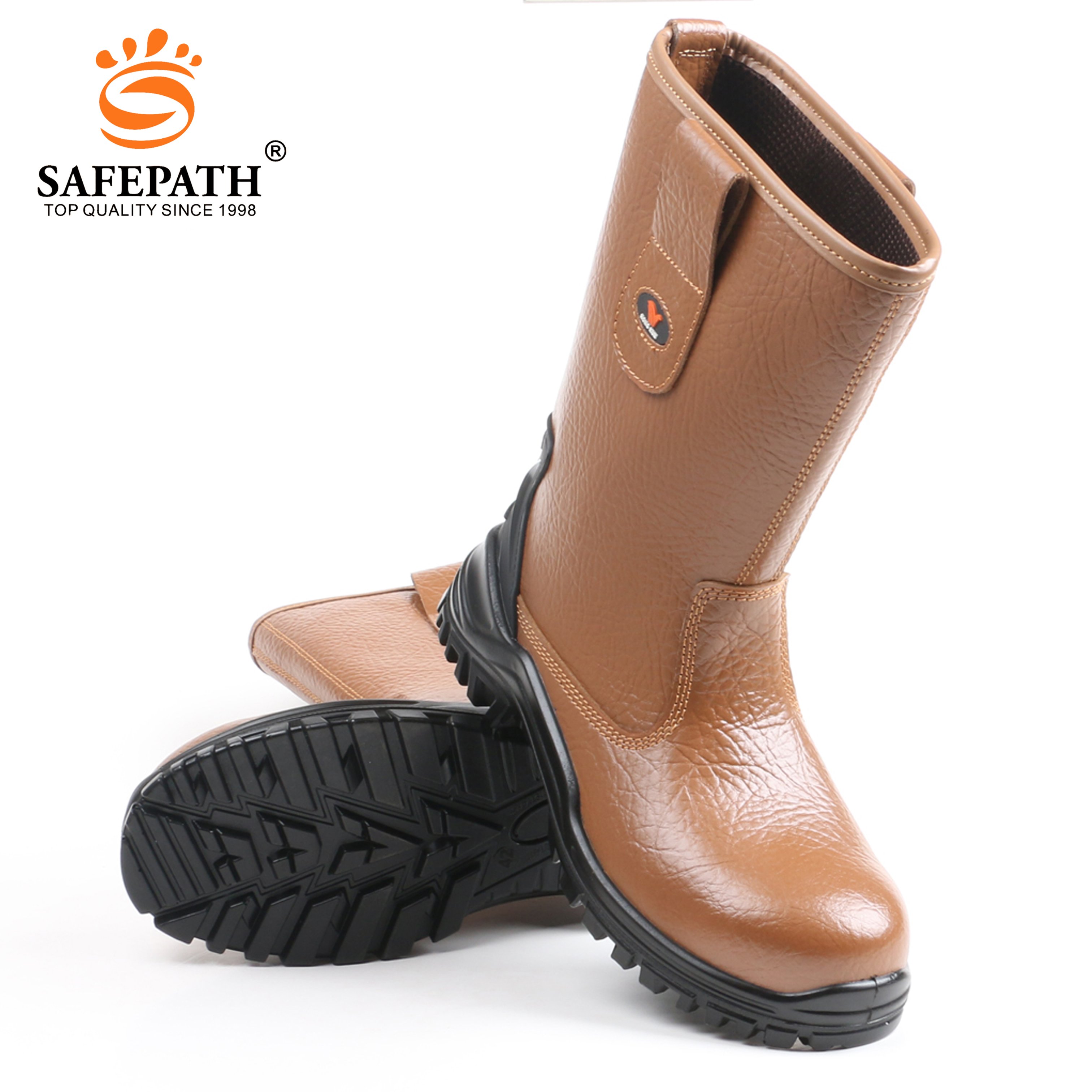 Gas Mining Farm Industrial safety boots Waterproof Anti-slip High cut Riggor Boots Construction Safety shoes for men
