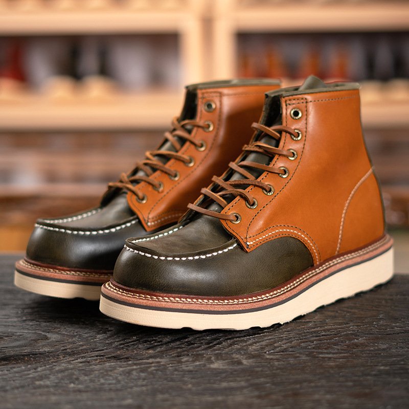 2024 New graffiti leather and hard leather boots round head Martin boots boots for men shoes leather