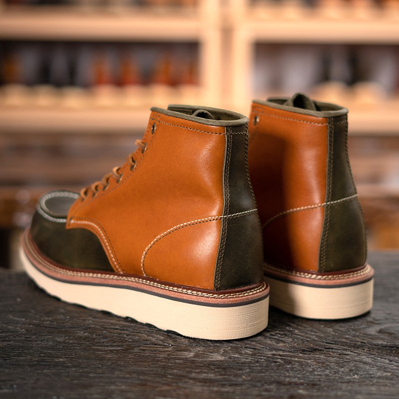 2024 New graffiti leather and hard leather boots round head Martin boots boots for men shoes leather