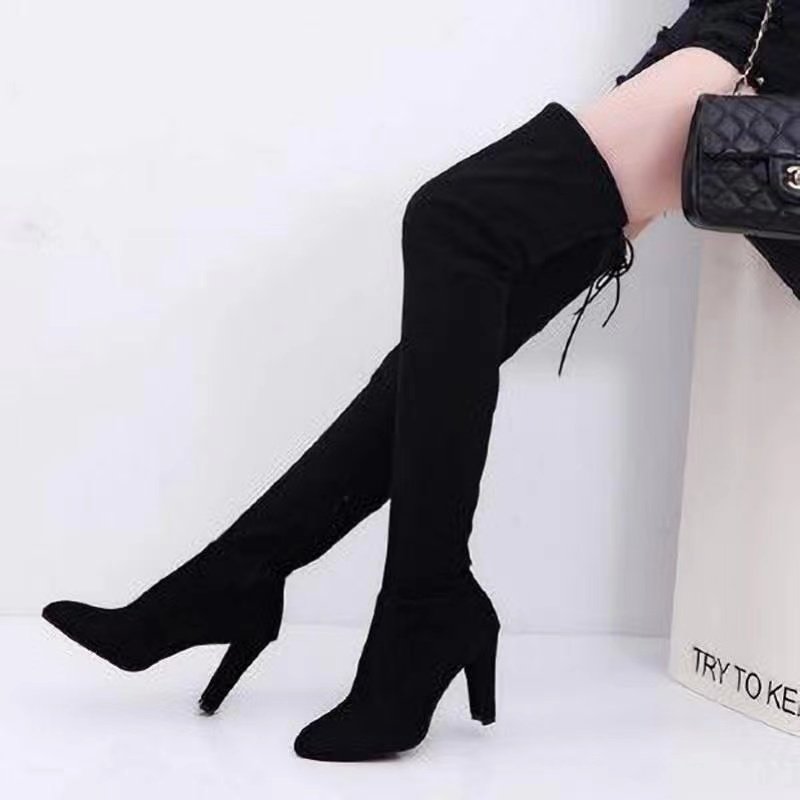 Martin boots women's lace up round head women's boots frosted thick long boots
