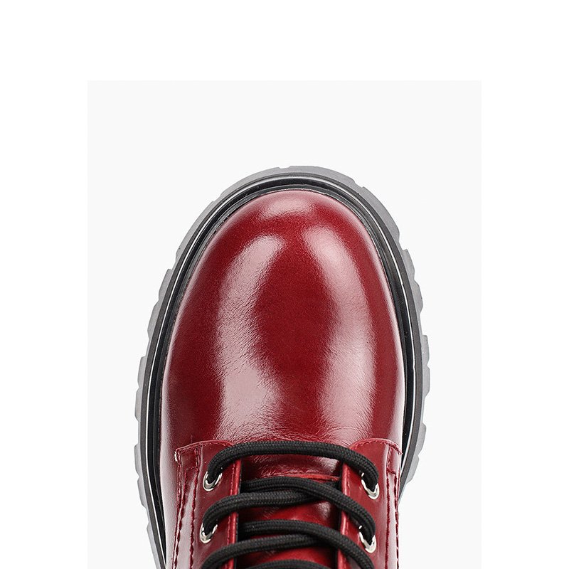 Autumn and winter boots custom wholesale TPR red flat trend fashion women's Martin boots