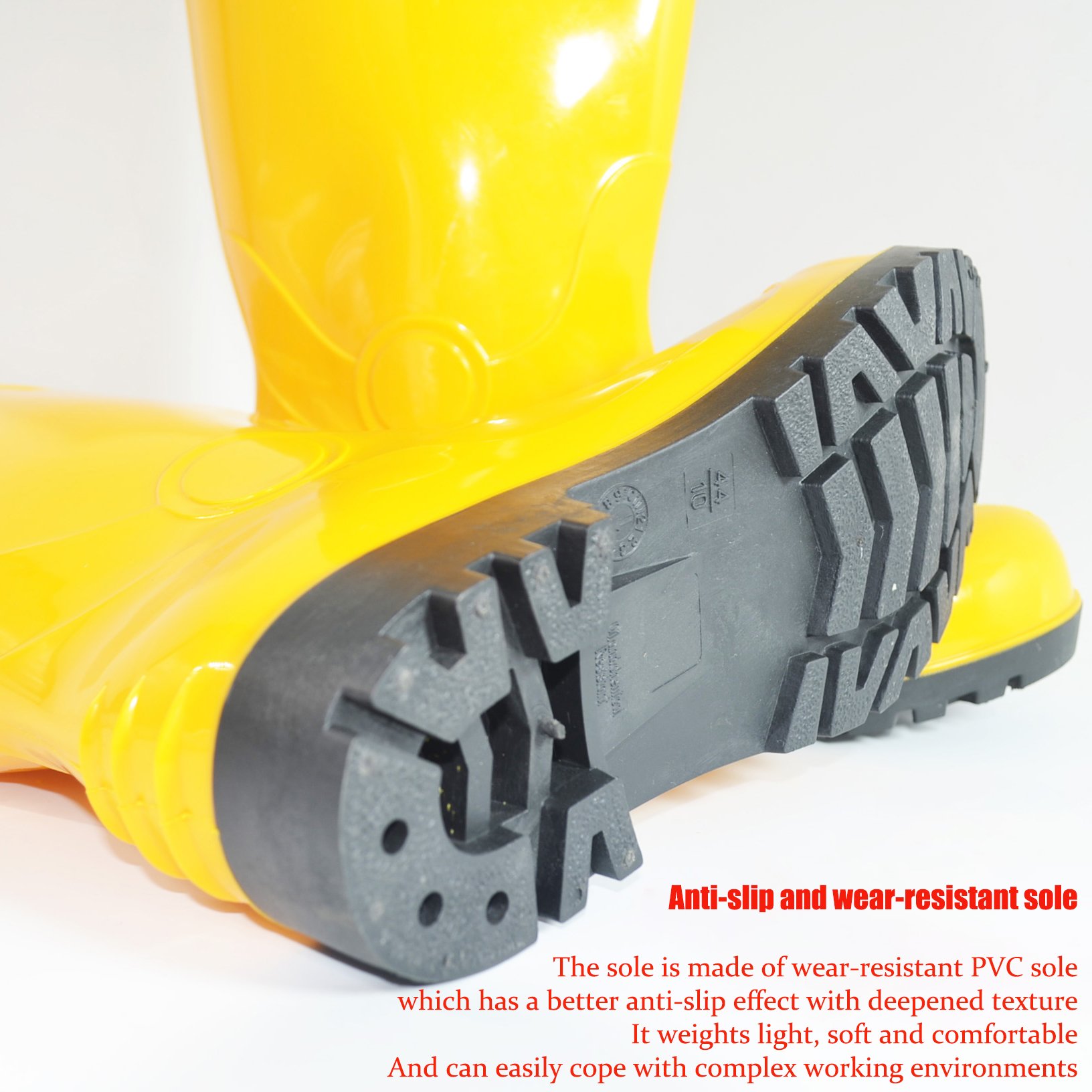 Safety Caring Competitive Price PVC Steel Toe Steel Plate Pvc Safety Boots