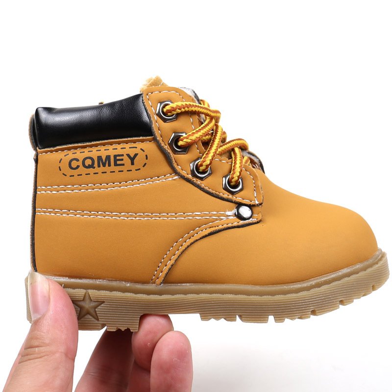 Hot New Children Boots Boys Girls Plush Martin Boots Baby Snow Boots Winter Warm Ankle Shoes Non-slip Kids Sneakers Dropshipping
