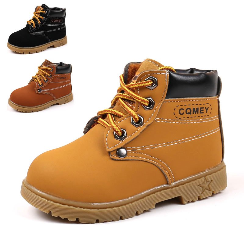 Hot New Children Boots Boys Girls Plush Martin Boots Baby Snow Boots Winter Warm Ankle Shoes Non-slip Kids Sneakers Dropshipping