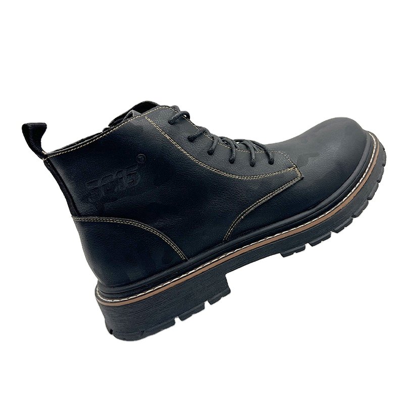Factory Custom Cow Leather Waterproof Lightweight Fleece Men's Ankle Shoes Chelsea Boots