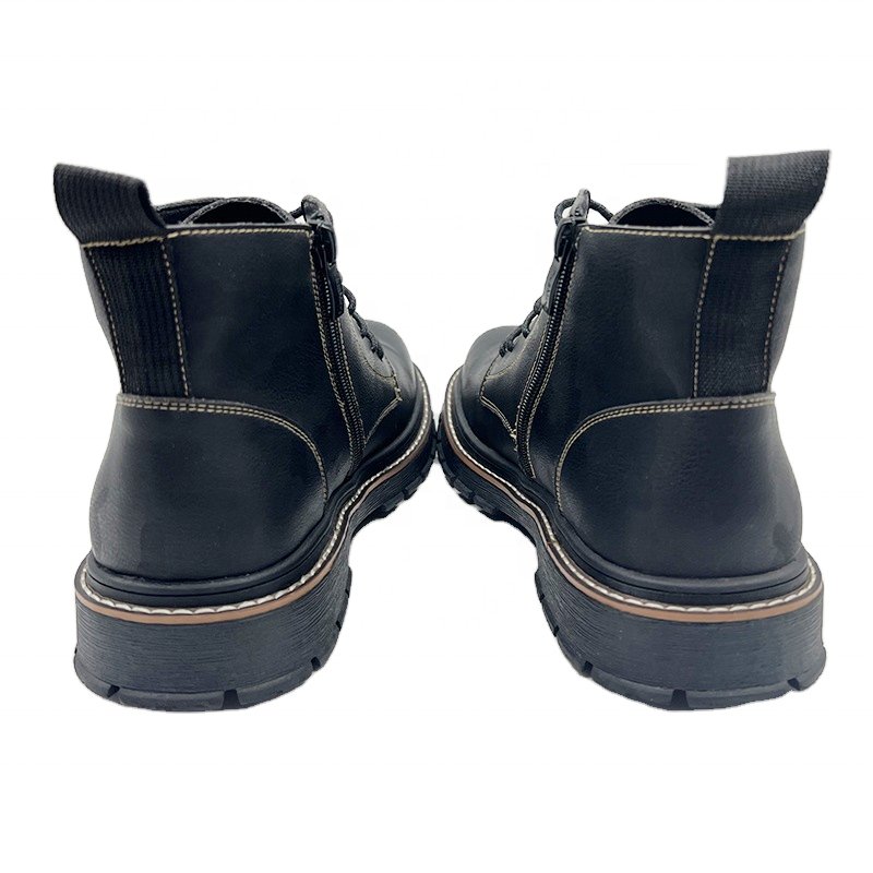 Factory Custom Cow Leather Waterproof Lightweight Fleece Men's Ankle Shoes Chelsea Boots