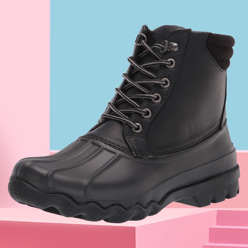 Black Long Man Waterproof Wellies Gumboots Custom Rubber Gum Wellington Rain Boots