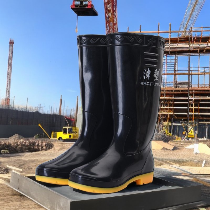 Customized Anti-Slip Safety Mens PVC Material Rain Boots PVC labor Protection Rain Boots For Worker