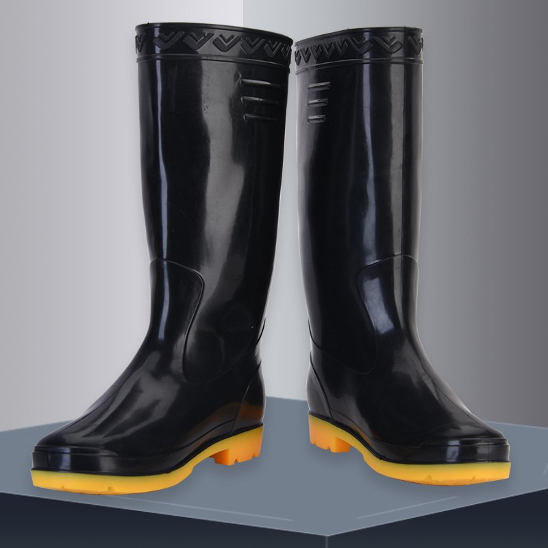 Customized Anti-Slip Safety Mens PVC Material Rain Boots PVC labor Protection Rain Boots For Worker