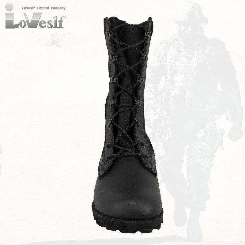 Custom Made Accept Hiking Shoes Rubber Sole Black Brown Waterproof Genuine Leather Tactical Combat Desert Boots for Men