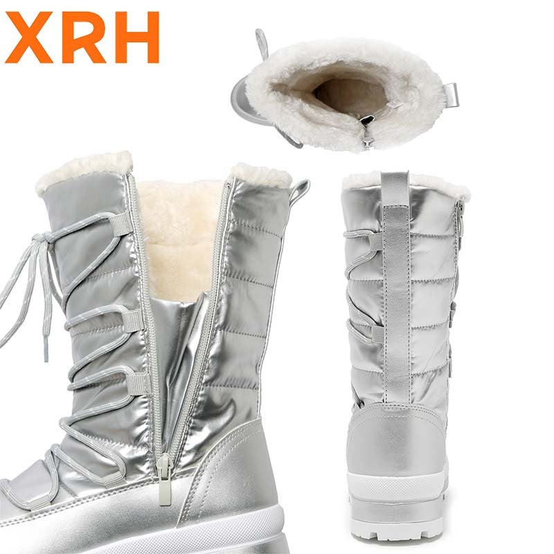 Wholesales Oem Custom Lace Up Hiking Boots Women Shoes Green Women Winter Snow Boots For Women