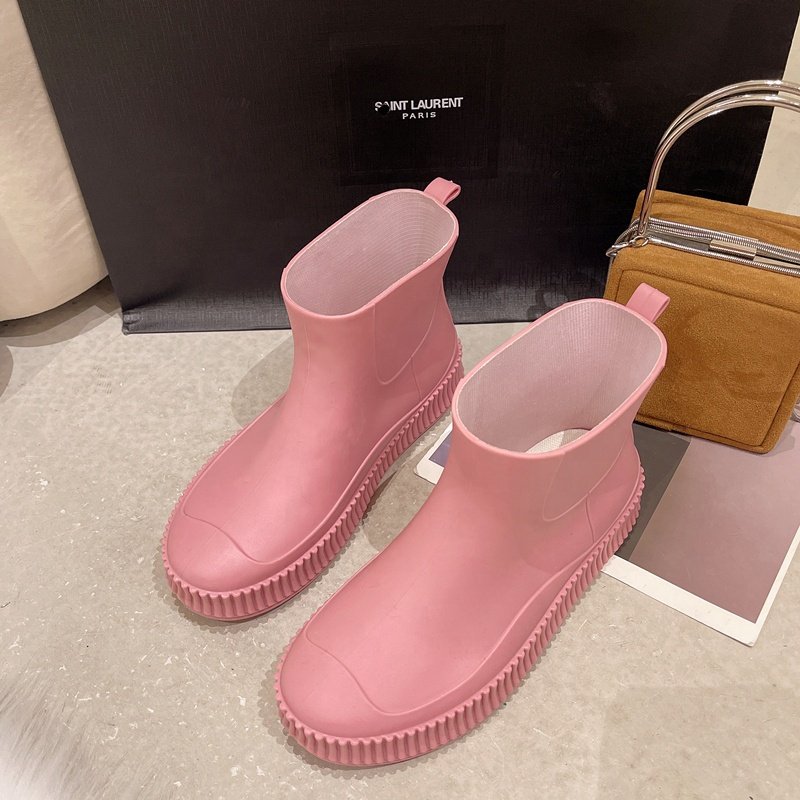 Walking Non Slip Waterproof Ankle Rainboots Water Shoes Women Short Rain Boots