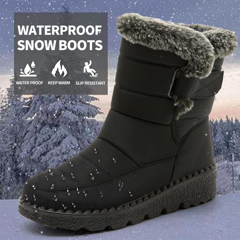 Factory Custom Winter Warm Waterproof Casual Shoes Boots Women Fur Snow Boots for Ladies
