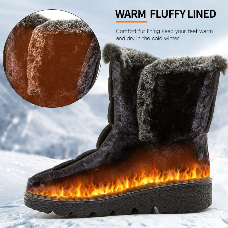 Factory Custom Winter Warm Waterproof Casual Shoes Boots Women Fur Snow Boots for Ladies