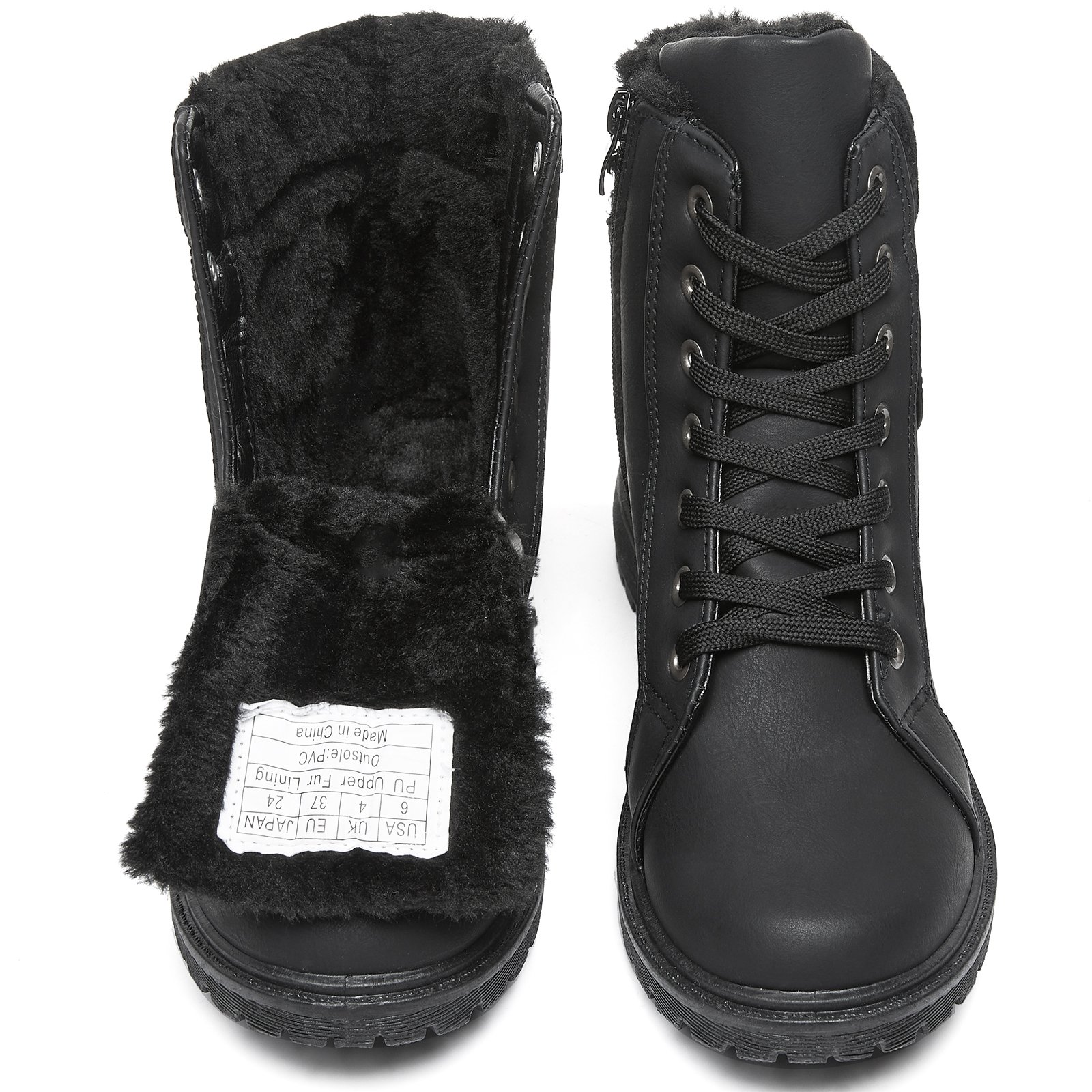 XRH Customized Bulk Faux Fur Lining Half Boots Wholesale Casual PVC Sole Waterproof Women Winter Ankle Snow Boots