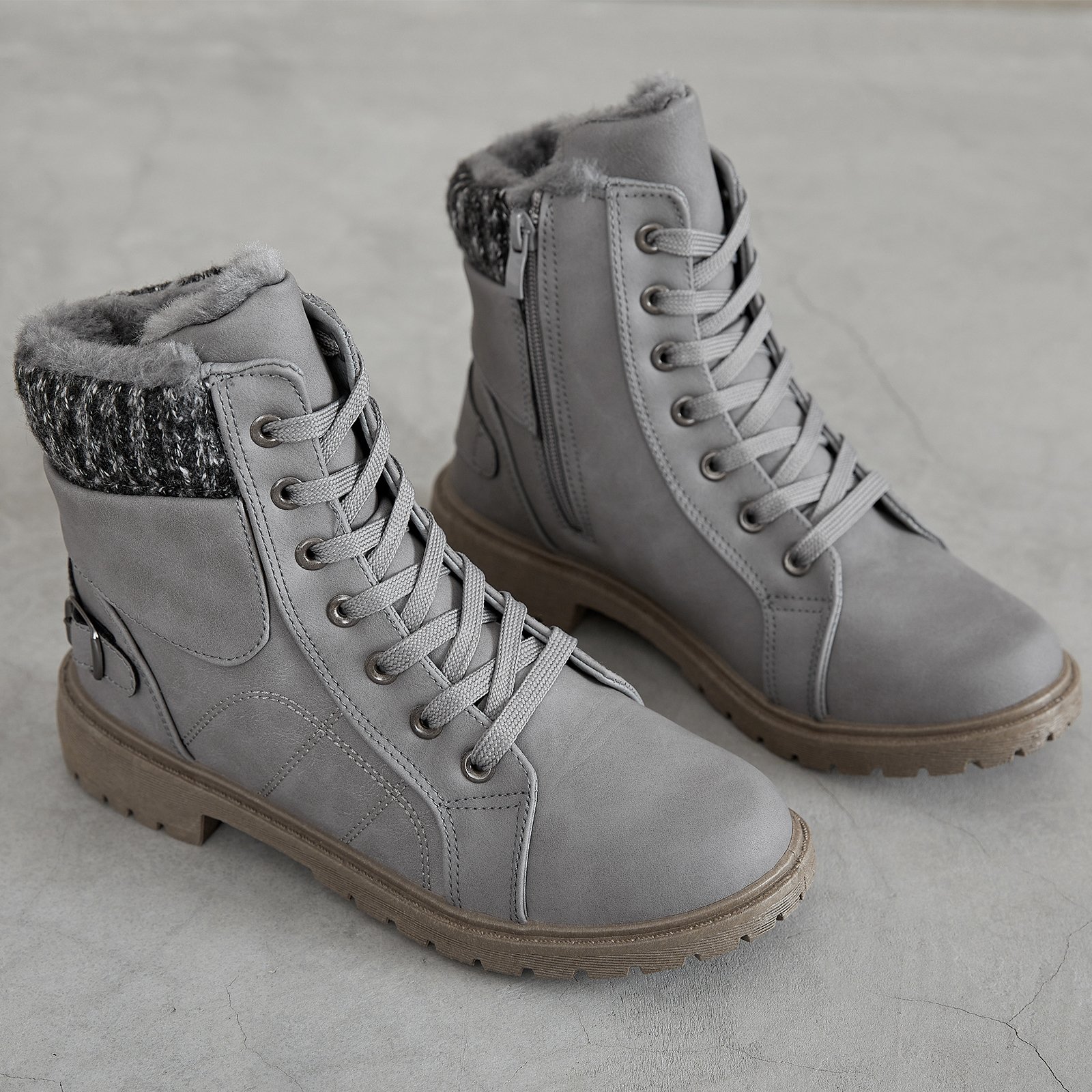 XRH Customized Bulk Faux Fur Lining Half Boots Wholesale Casual PVC Sole Waterproof Women Winter Ankle Snow Boots