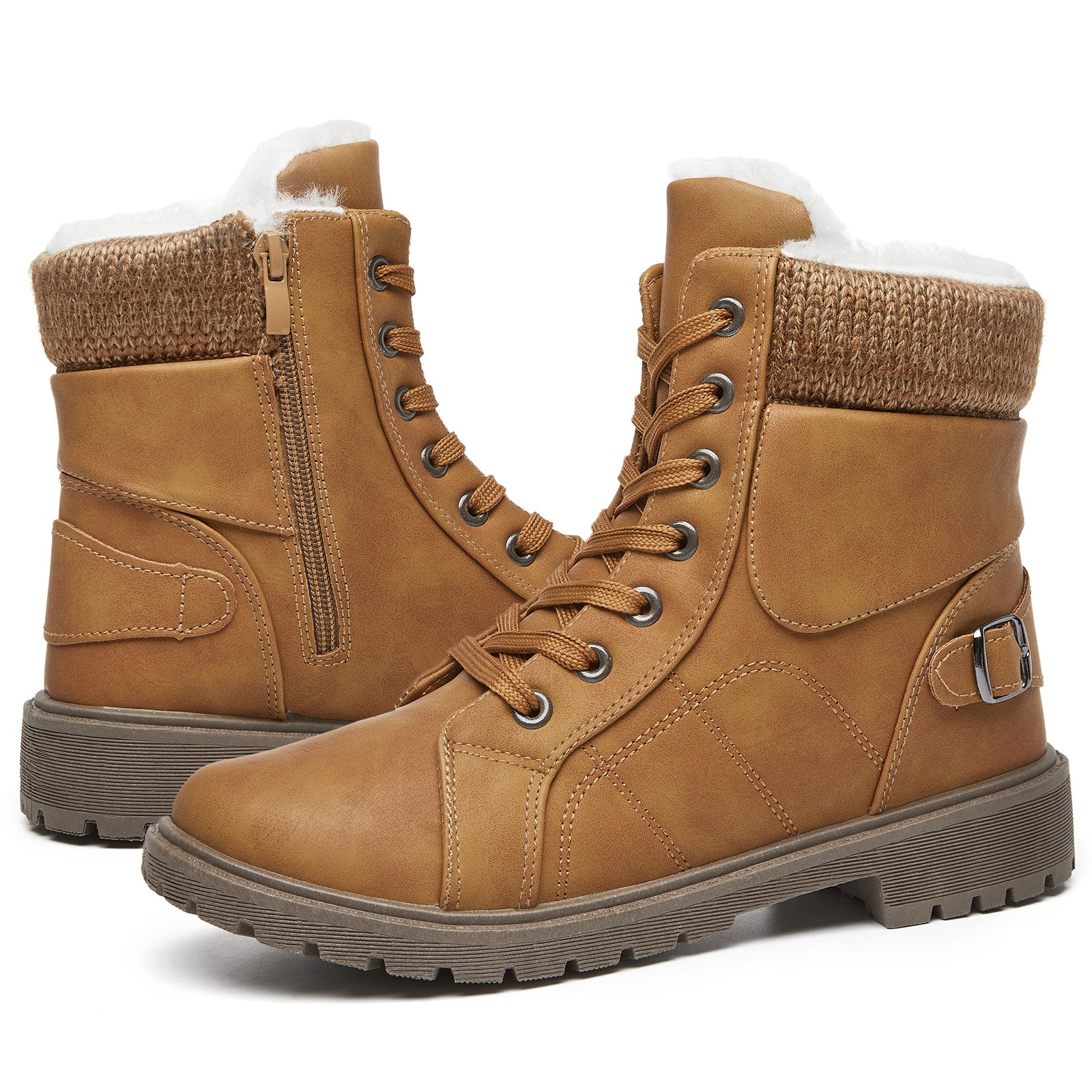 XRH Customized Bulk Faux Fur Lining Half Boots Wholesale Casual PVC Sole Waterproof Women Winter Ankle Snow Boots