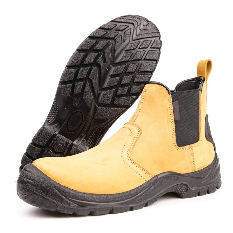 Unisex Chelsea Leather steel toe waterproof mens Industrial shoes work safety boots