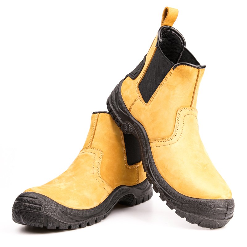 Unisex Chelsea Leather steel toe waterproof mens Industrial shoes work safety boots