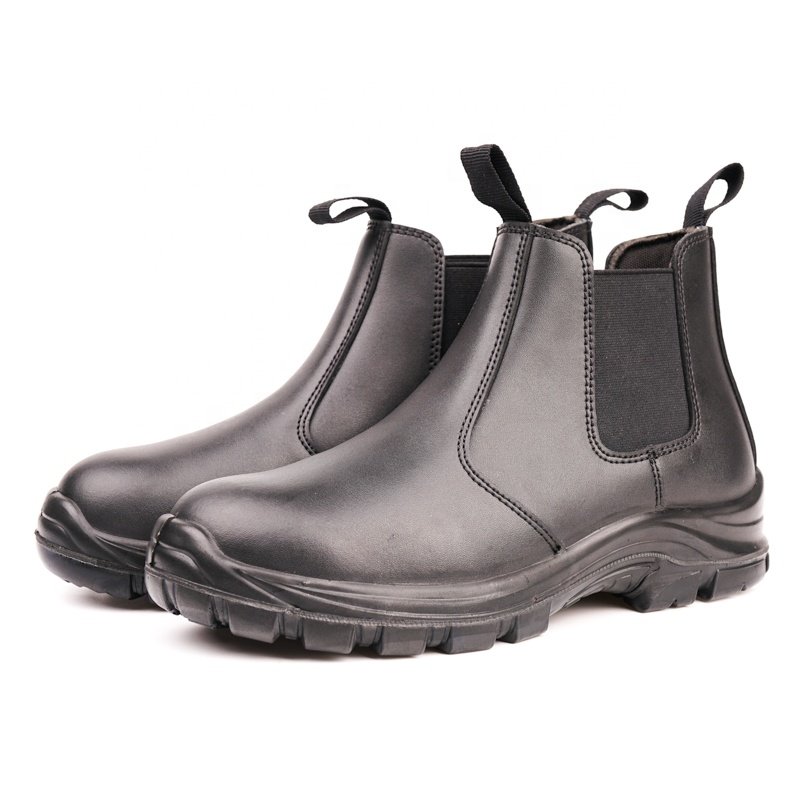 Unisex Chelsea Leather steel toe waterproof mens Industrial shoes work safety boots