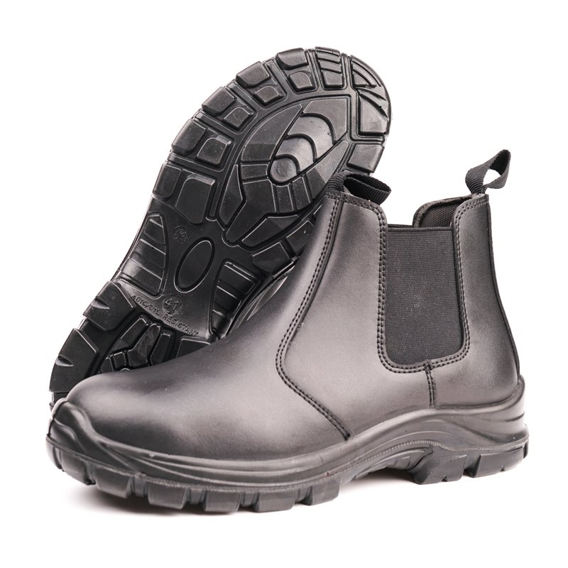 Unisex Chelsea Leather steel toe waterproof mens Industrial shoes work safety boots