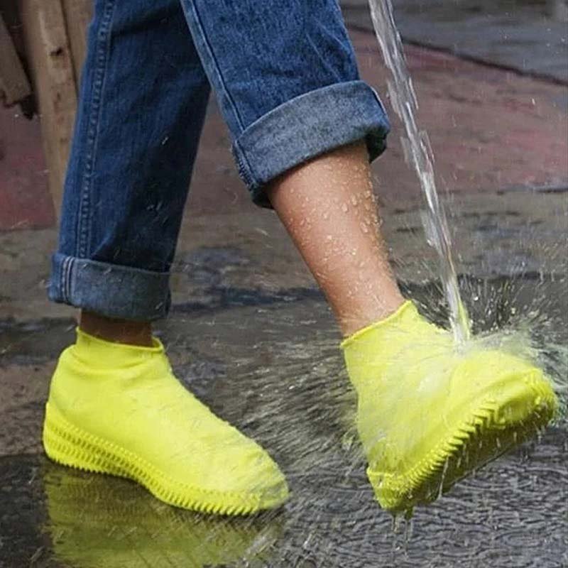 Waterproof Shoe Cover Rain Boots Reusable Silicone Rubber Rain Shoe Cover Non-Slip Overshoes Boot Covers Shoes Accessories