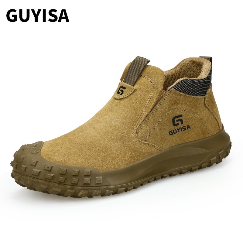 GUYISA Factory direct selling safety boots anti -hot steel toe safety working boots