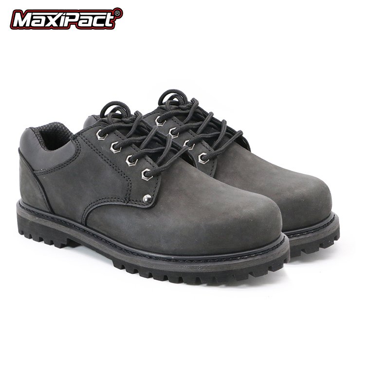 MaxiPact Steel Toe Welder boot Men's Work Shoes Black Leather men's boots Safety Shoes