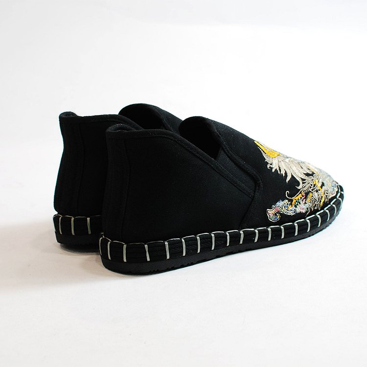 High Quality Embroidery Plus Cashmere Winter Black Boots Warm Winter Boots