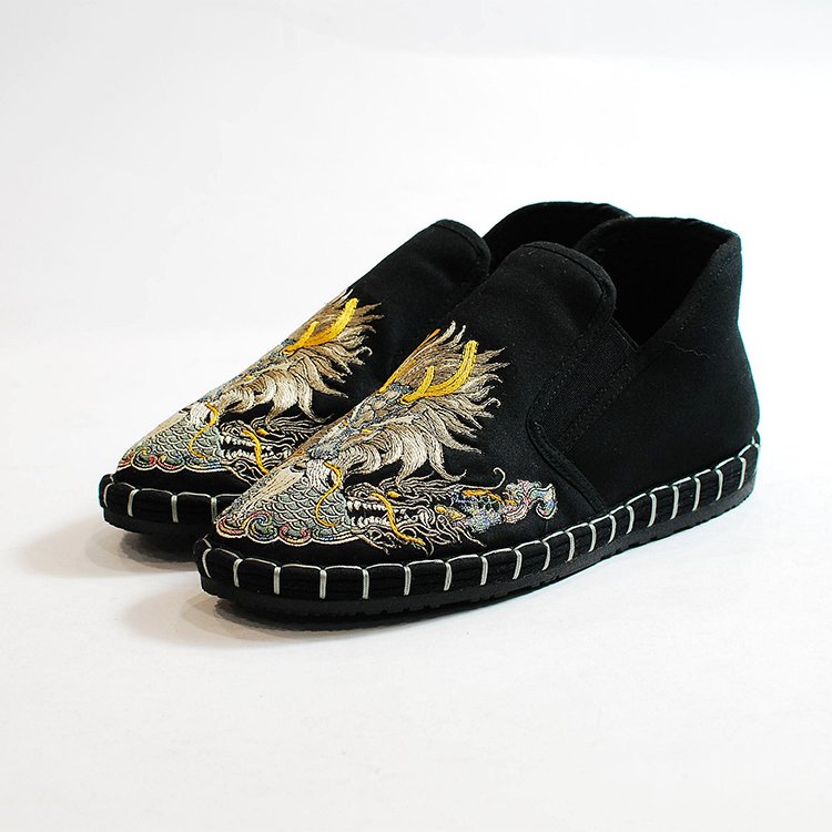 High Quality Embroidery Plus Cashmere Winter Black Boots Warm Winter Boots