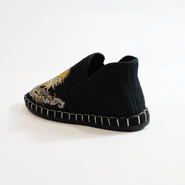 High Quality Embroidery Plus Cashmere Winter Black Boots Warm Winter Boots