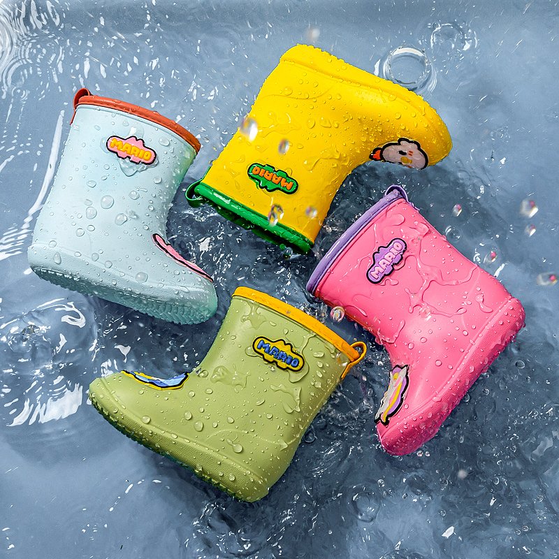 Rain Boot Kids Children Rain Boots Baby Boy Girl EVA Non-slip Outdoor Cartoon Rainboots Kids Waterproof Shoes