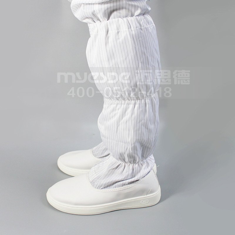Myesde Industry Reusable Unisex GMP Dustproof Safety Pu leather Pvc Sole Antistatic Shoes Steel Toe Esd Boots