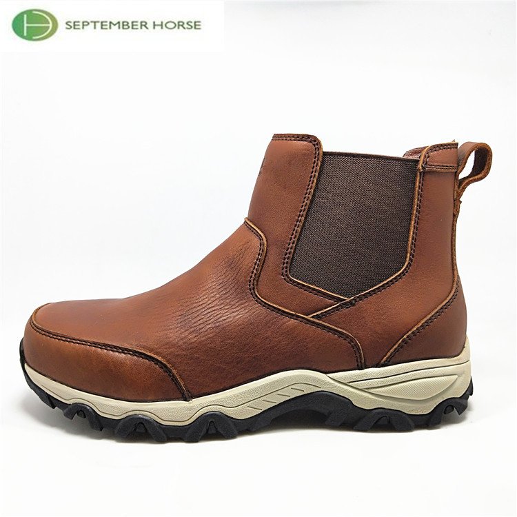 High Quality Brown Genuine Leather Customized Work Boots