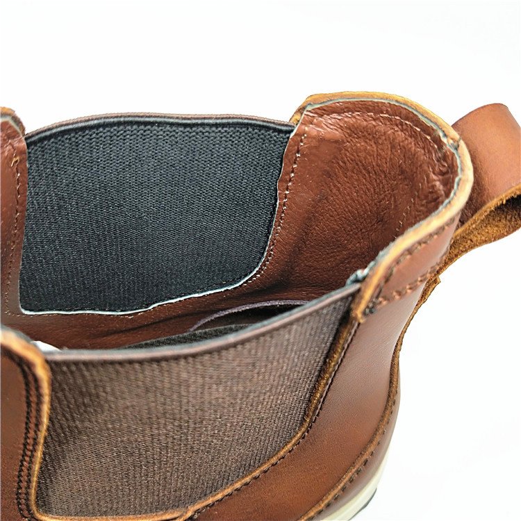 High Quality Brown Genuine Leather Customized Work Boots