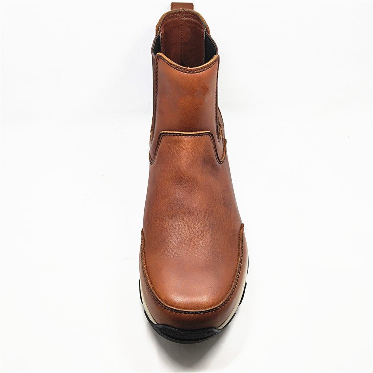 High Quality Brown Genuine Leather Customized Work Boots