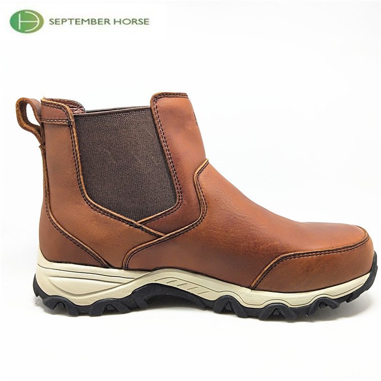 High Quality Brown Genuine Leather Customized Work Boots