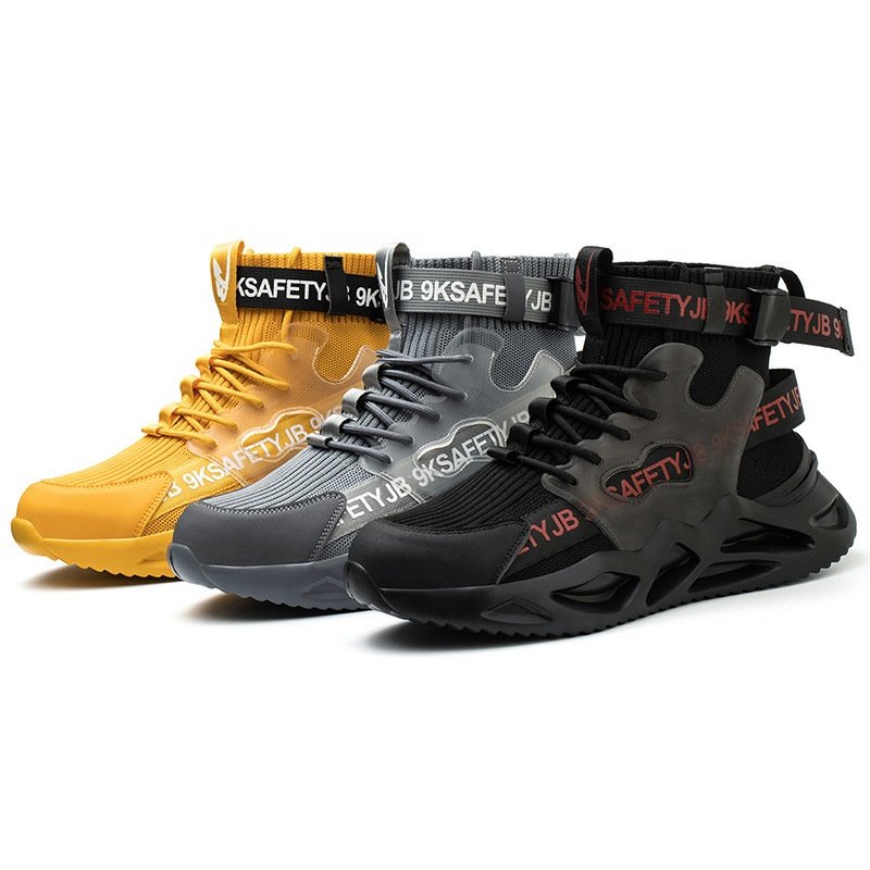 WEJUMP Lightweight Safety Shoes Comfortable Puncture Proof Slip On Indestructible Work Safety Shoes