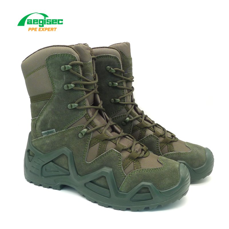 AEGISEC high ankle desert boots cow suede slip resistant PU sole men lightweight tactical boots jungle