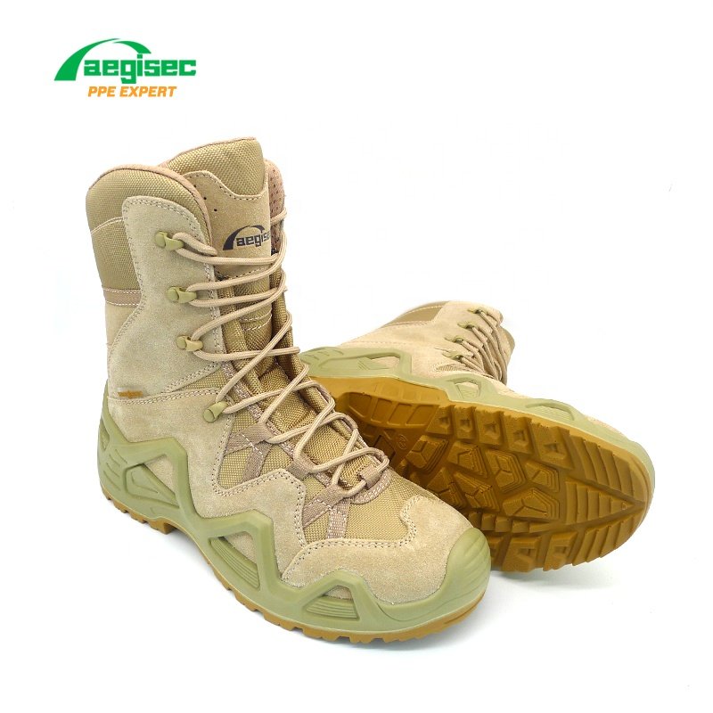 AEGISEC high ankle desert boots cow suede slip resistant PU sole men lightweight tactical boots jungle