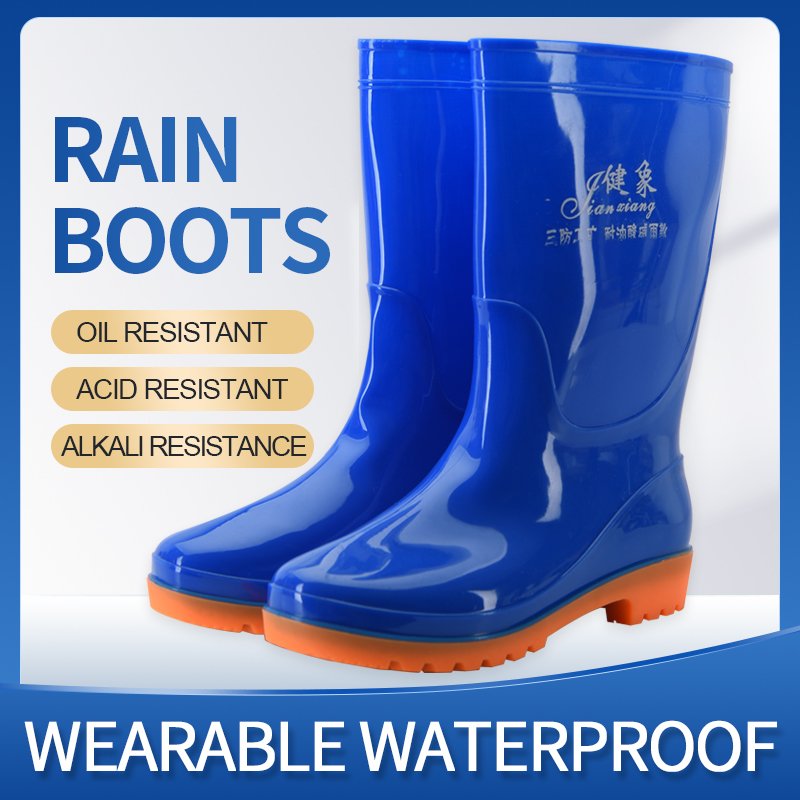 Women's Mid-Calf Waterproof Fashion Rain Boots Anti-Slipping Garden Shoes Comfortable Rainboots