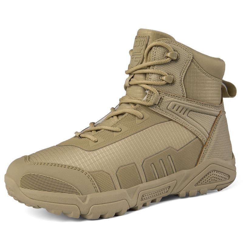Outdoor Mountaineering High Top Hiking Boots Non Slip Wear Resistant Lightweight Breathable Shoes for Men tactical boots black
