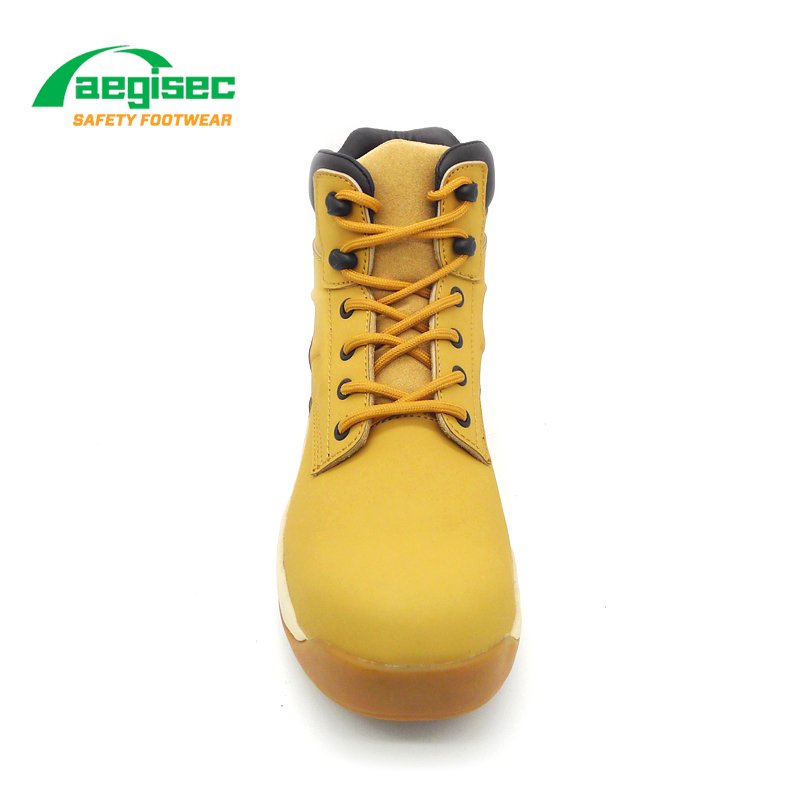 AEGISEC brand safety shoes steel toe cap nubuck leather slip oil resistant rubber sole industrial work safety boots